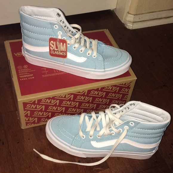 high top light blue vans